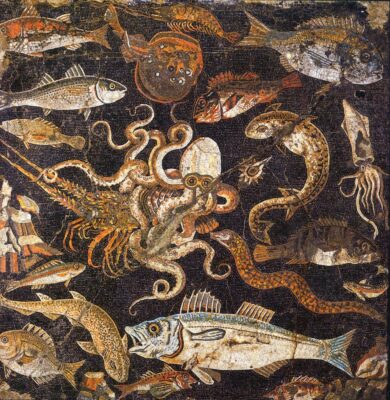 Mosaik-Kunst in Pompeji (ca. 500v.Chr. -79 n.Chr.)